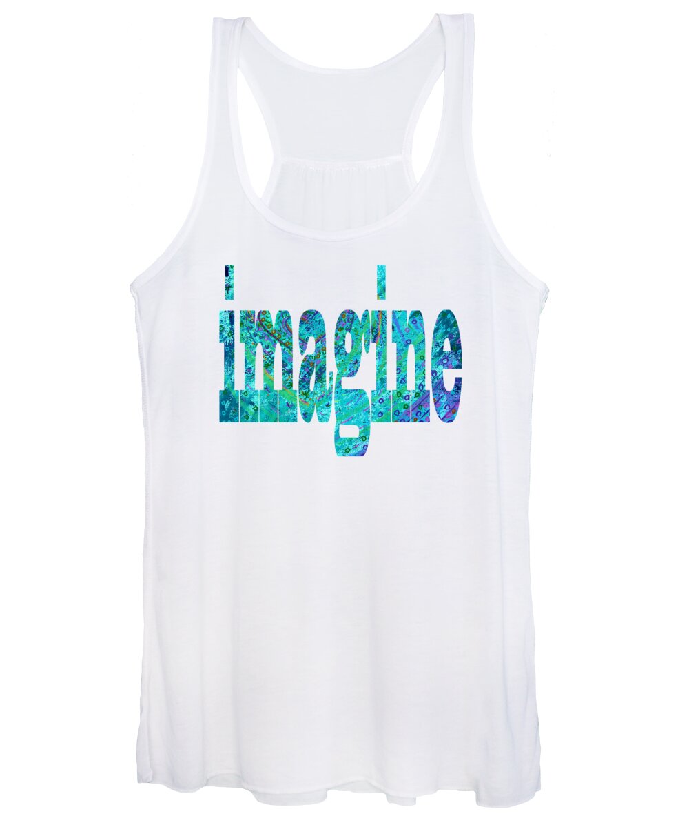 Imagine Women's Tank Top featuring the painting Imagine 1013 by Corinne Carroll