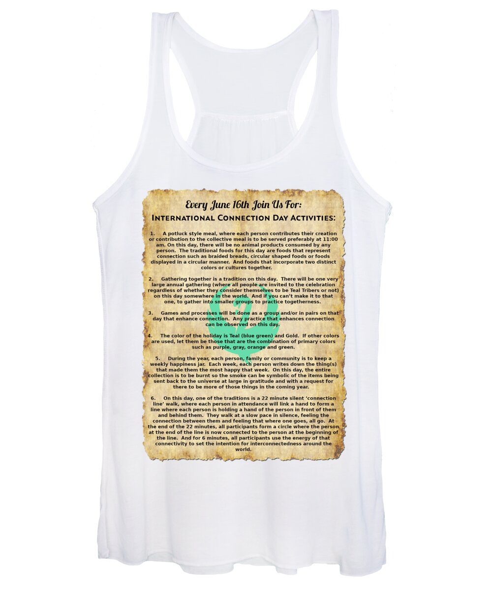  Women's Tank Top featuring the painting International Connection Day Activities by Teal Eye Print Store
