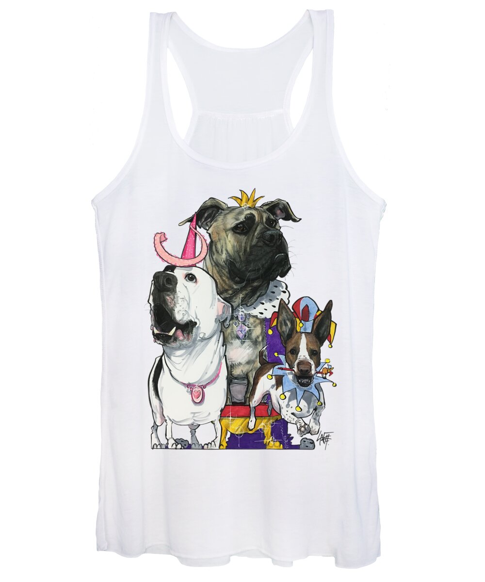 Jackson 4524 Women's Tank Top featuring the drawing Jackson 4524 by Canine Caricatures By John LaFree