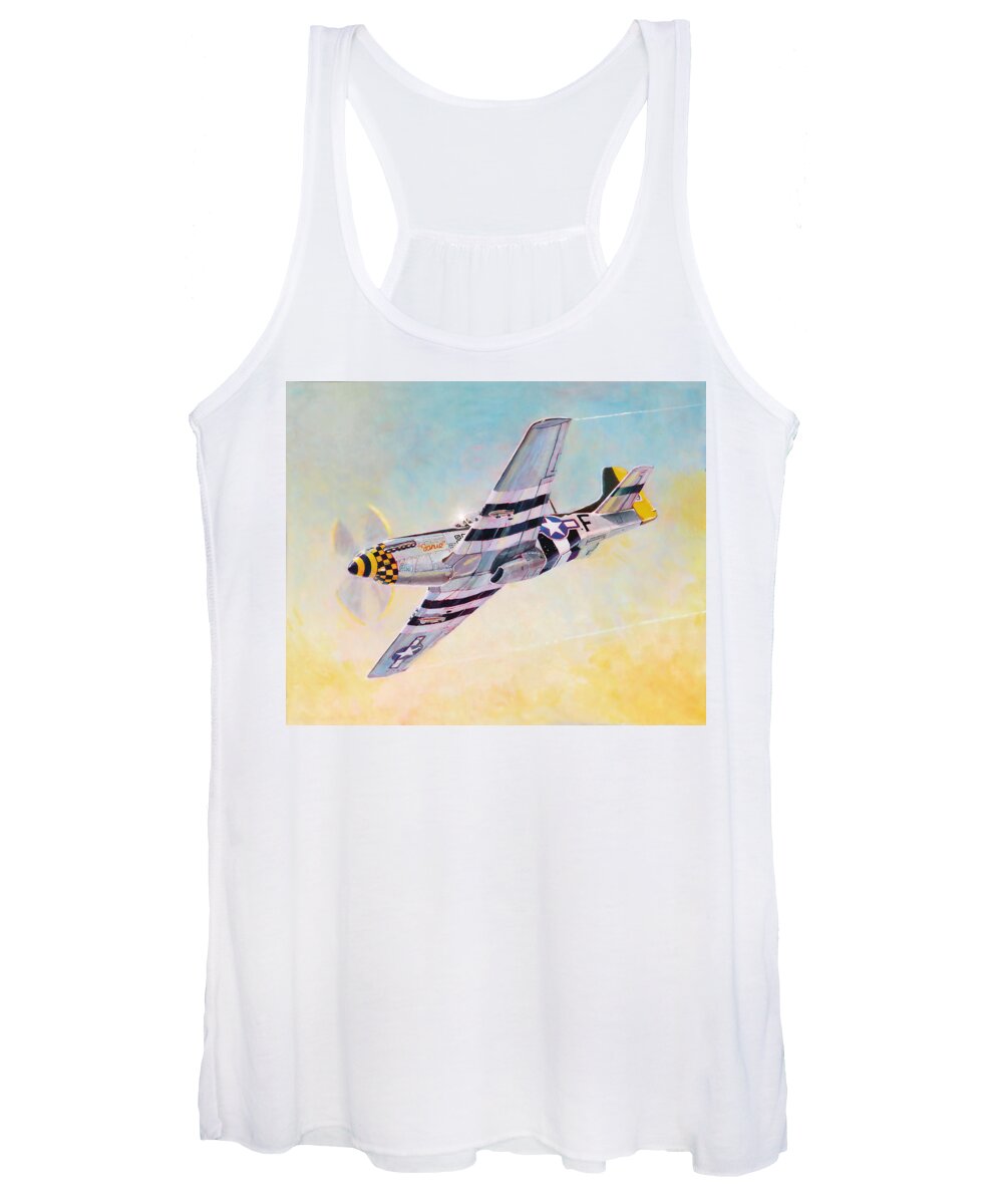 Aviation Women's Tank Top featuring the painting Janie by Douglas Castleman