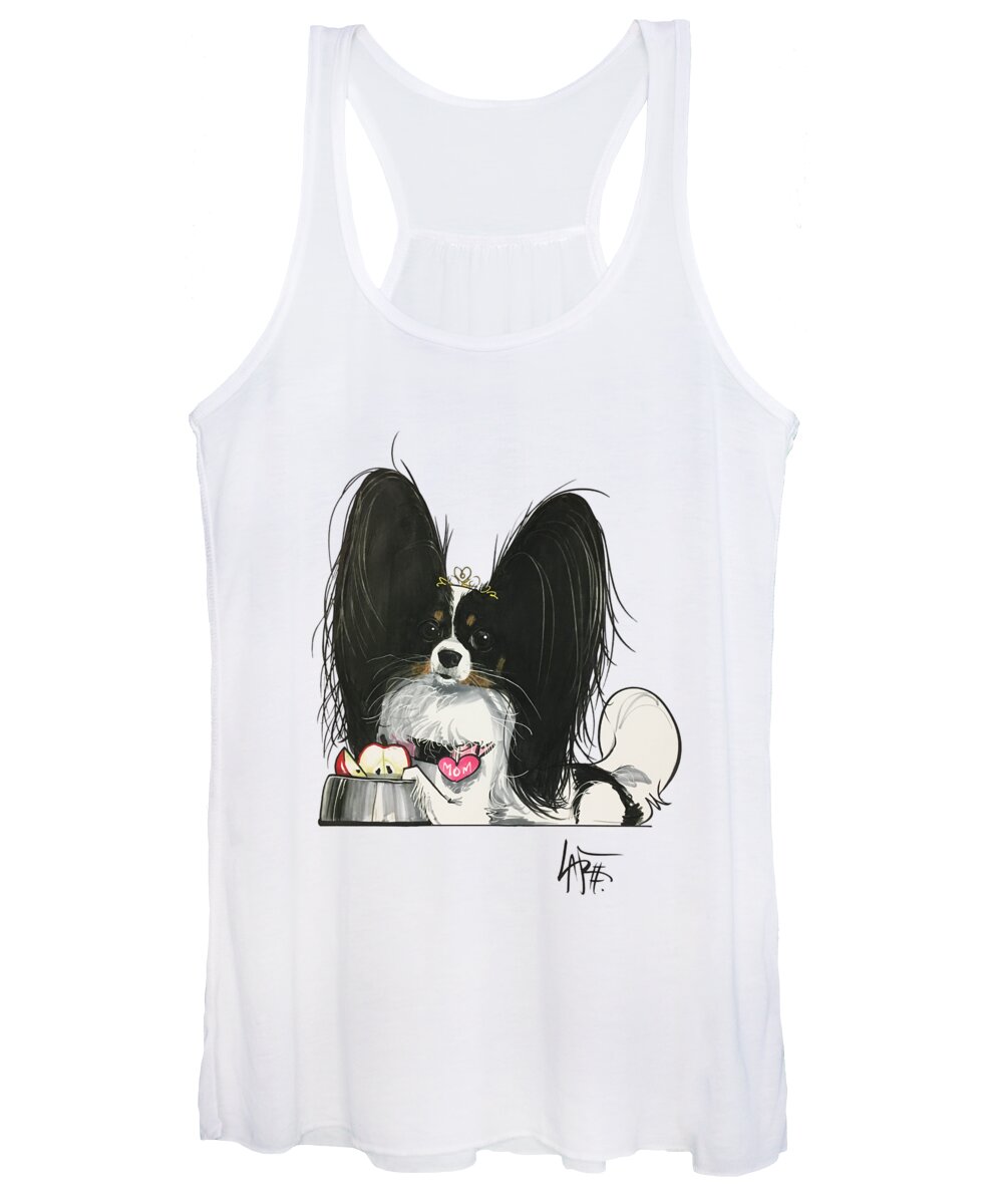Kemp Women's Tank Top featuring the drawing Kemp 4365 by Canine Caricatures By John LaFree
