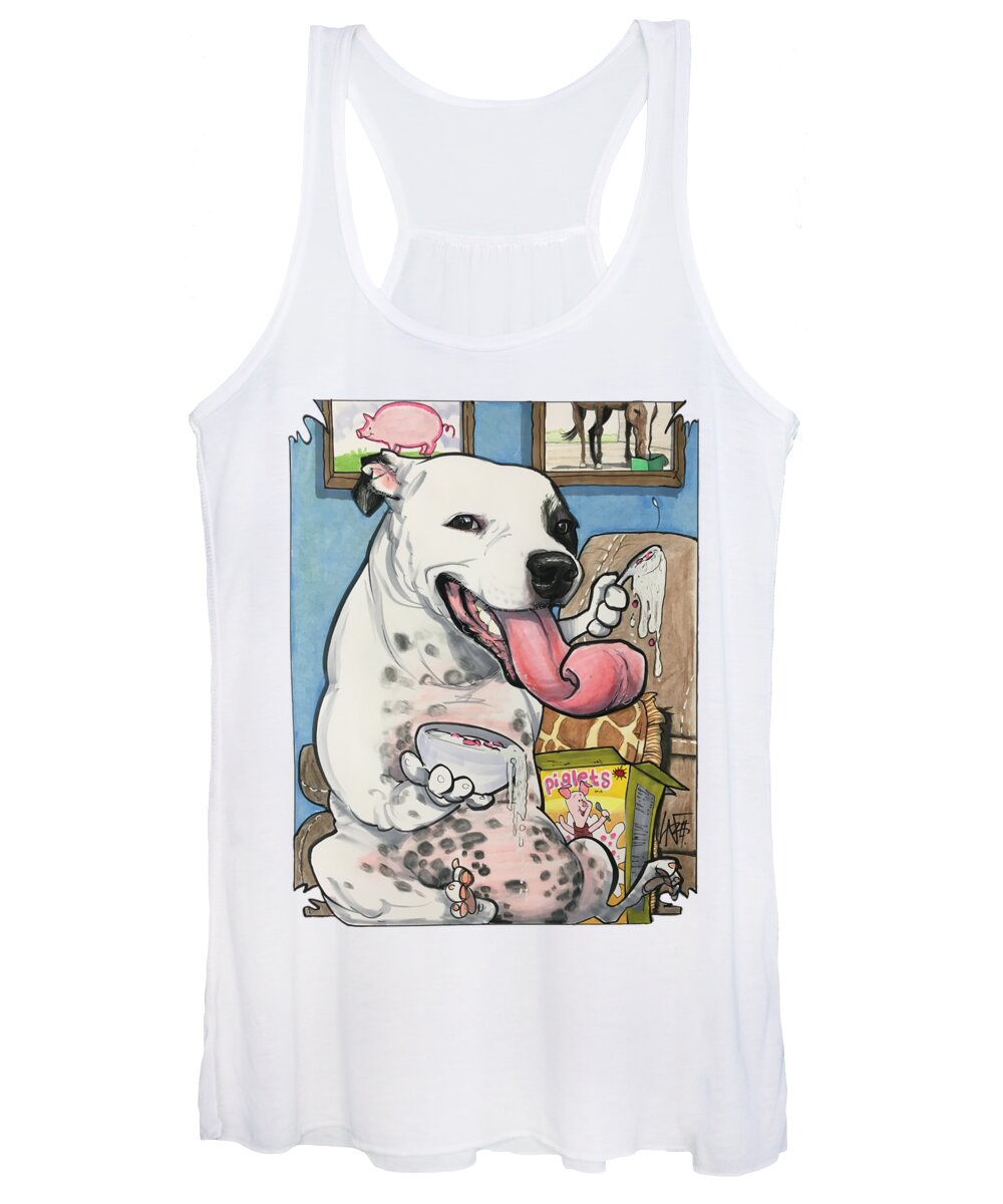 Knapp Women's Tank Top featuring the drawing Knapp 4825 by Canine Caricatures By John LaFree