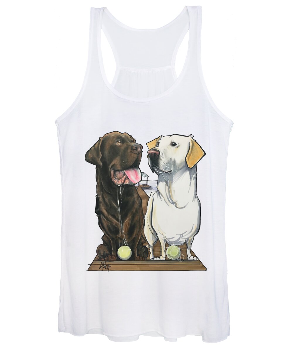 Knight 4539 Women's Tank Top featuring the drawing Knight 4539 by Canine Caricatures By John LaFree