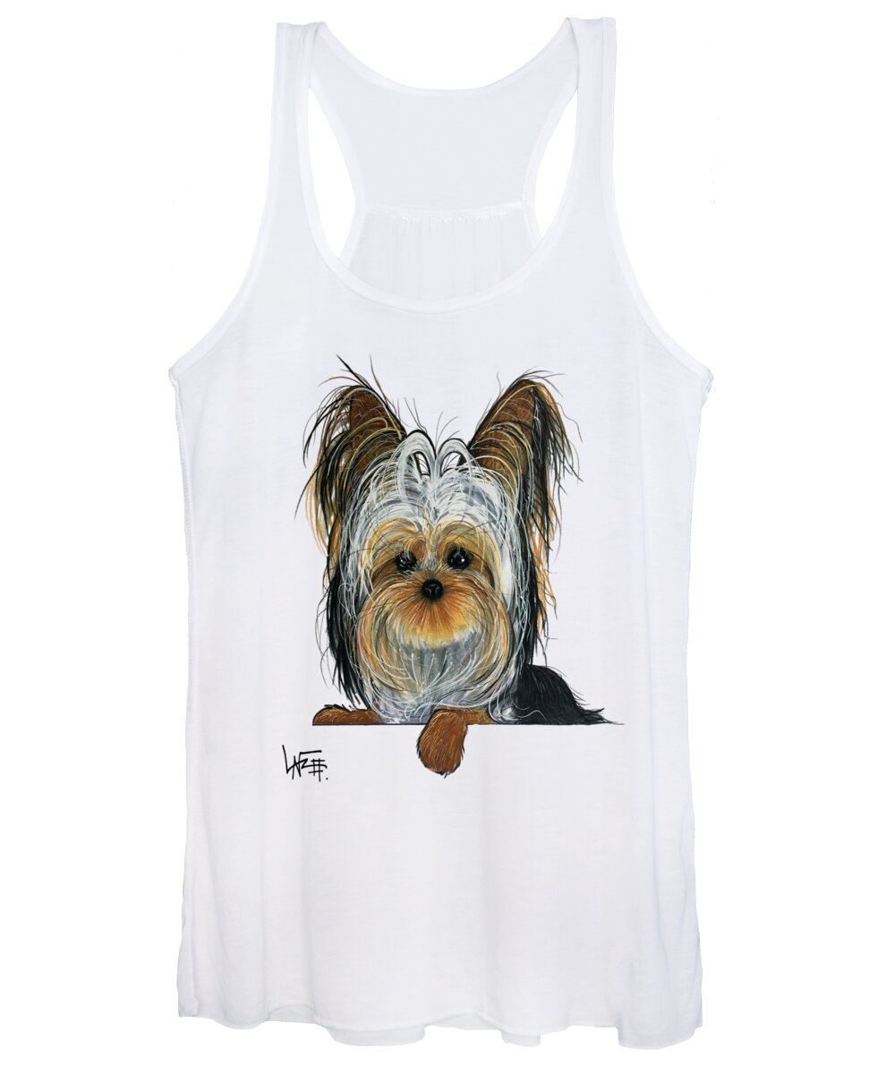 Kruse Women's Tank Top featuring the drawing Kruse 5166 by Canine Caricatures By John LaFree