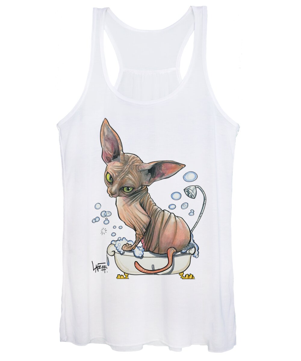 Land Women's Tank Top featuring the drawing Land 5154 by Canine Caricatures By John LaFree