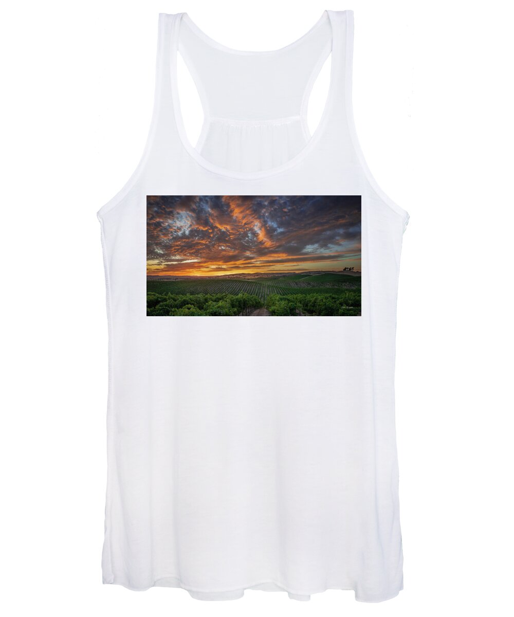 Paso Robles Women's Tank Top featuring the photograph Late August Sky, Paso Robles Wine Country by Tim Bryan