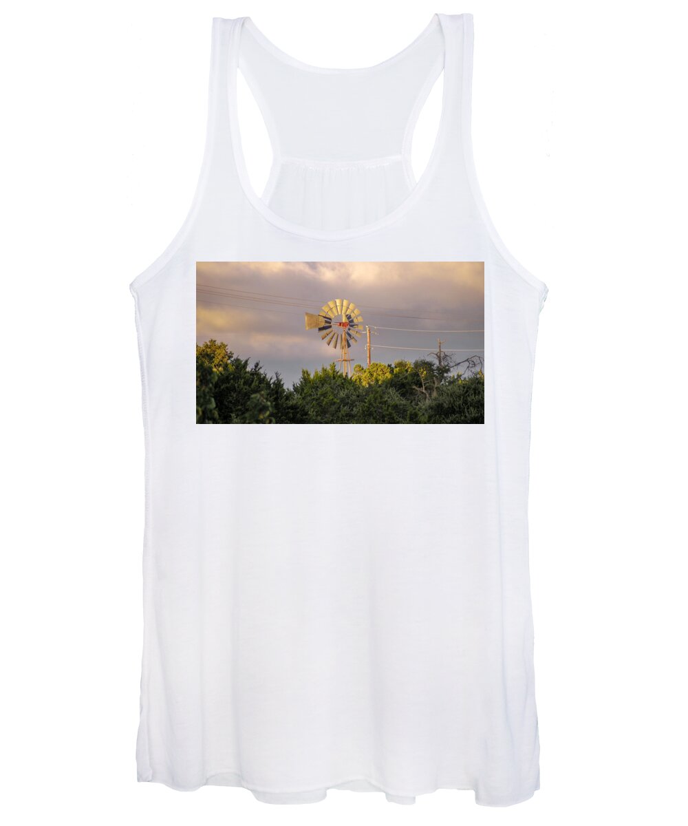 Sky Women's Tank Top featuring the photograph Lazy Hill Country Afternoon by Ivars Vilums