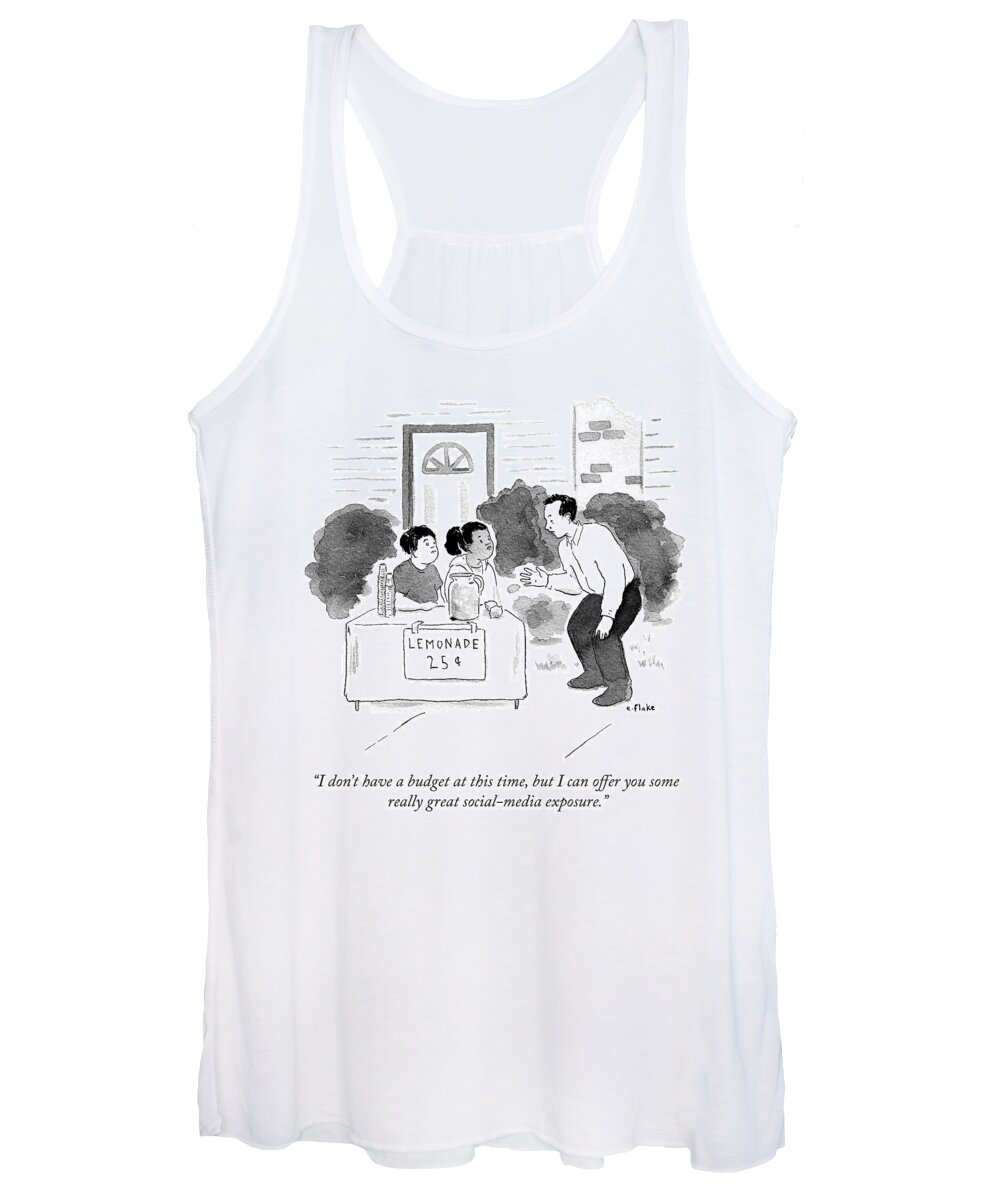 i Don't Have A Budget At This Time Women's Tank Top featuring the drawing Lemonade Budget by Emily Flake