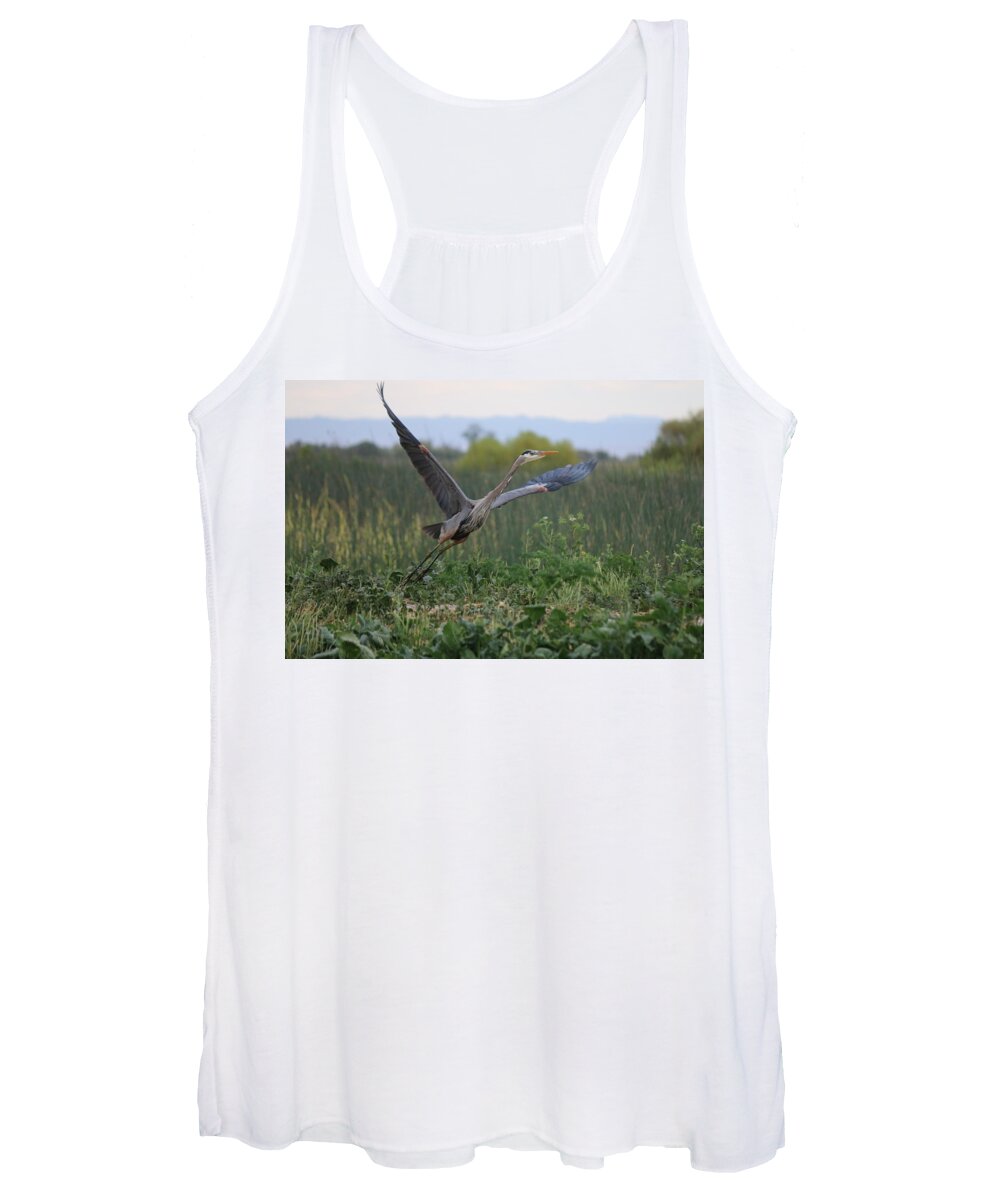 Great Women's Tank Top featuring the photograph Lifting Off by Christy Pooschke