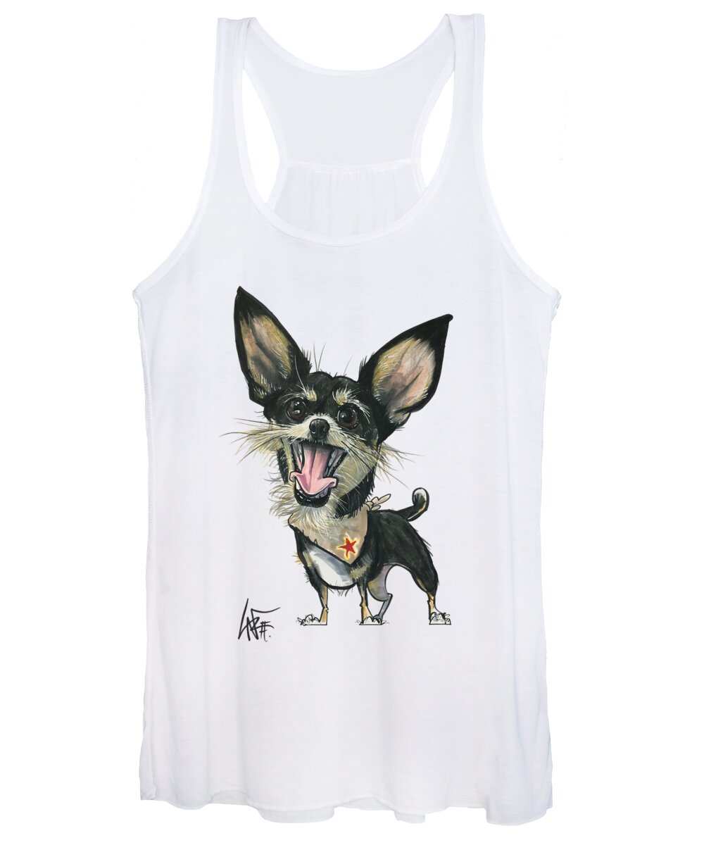 Martino 4717 Women's Tank Top featuring the drawing Martino 4717 by Canine Caricatures By John LaFree