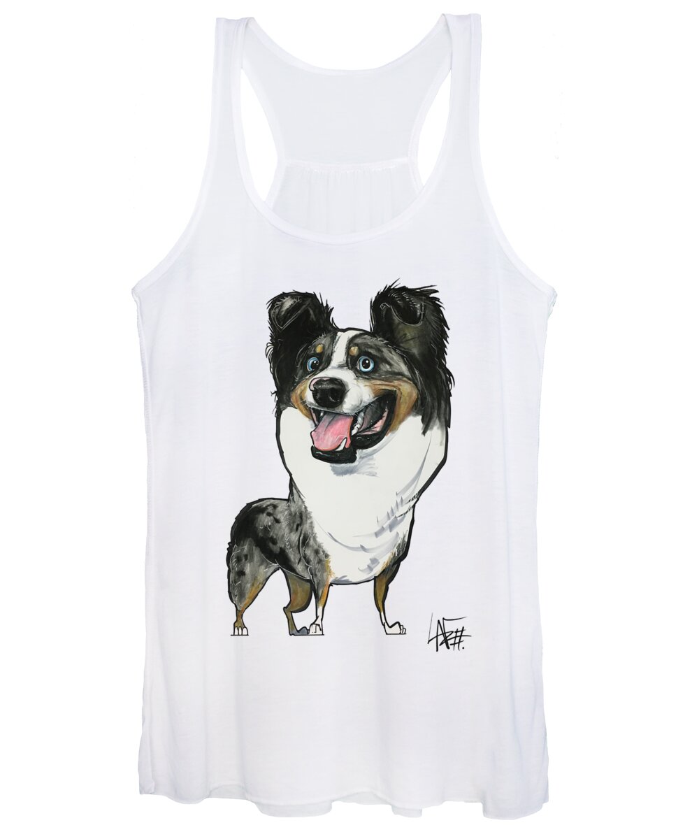 Mauras Women's Tank Top featuring the drawing Mauras 4803 by Canine Caricatures By John LaFree