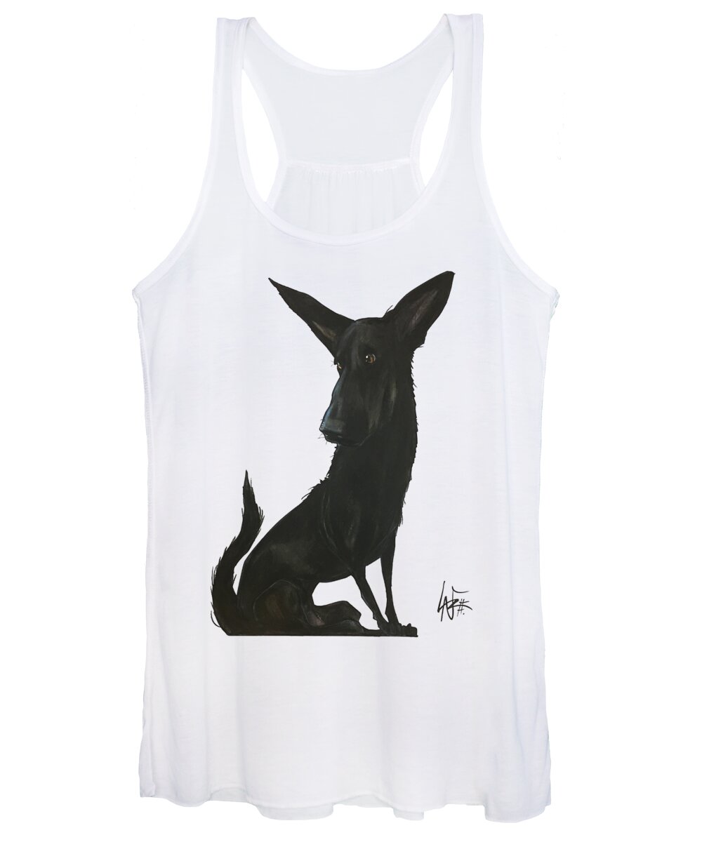 Mireles Women's Tank Top featuring the drawing Mireles RUBY by Canine Caricatures By John LaFree