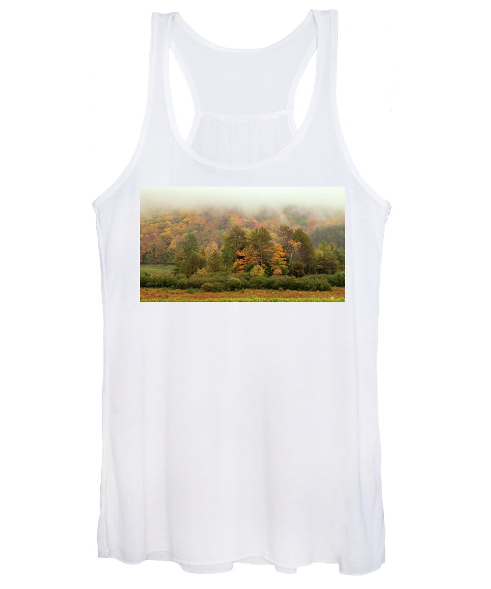 Autumn Women's Tank Top featuring the photograph Misty Mountain by Rod Best