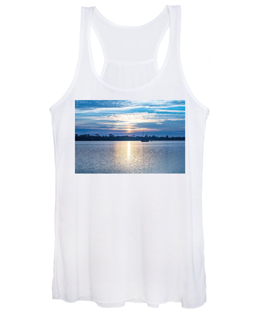 River Women's Tank Top featuring the photograph Morning on the River by Mary Ann Artz