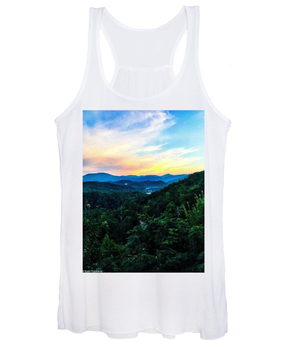 Smoky Mountains Women's Tank Top featuring the photograph Mountain View by Kelly Thackeray