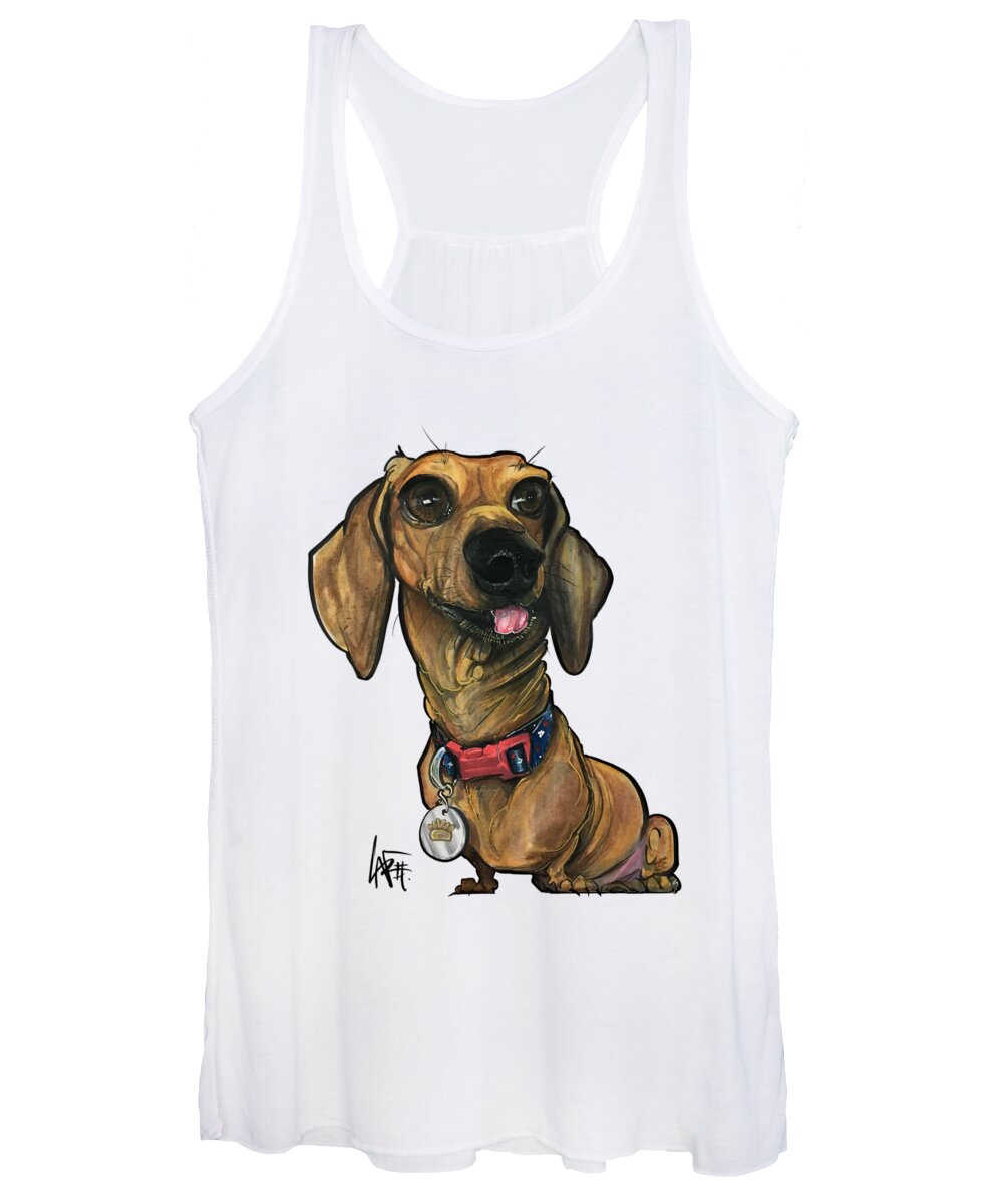 Muller Women's Tank Top featuring the drawing Muller 4015 by Canine Caricatures By John LaFree