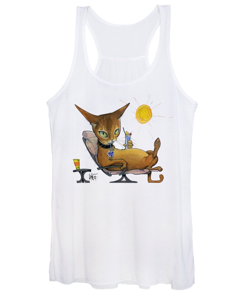 Nichols Women's Tank Top featuring the drawing Nichols 5230 by Canine Caricatures By John LaFree