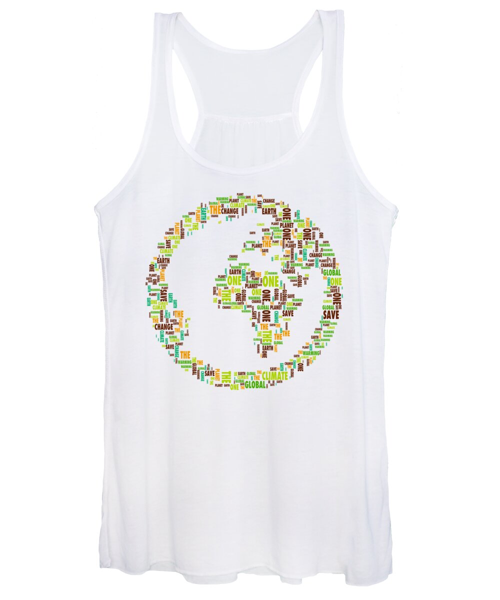 One Planet Women's Tank Top featuring the digital art One Planet by Susan Maxwell Schmidt