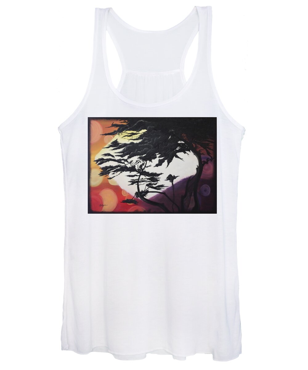 Abstract Women's Tank Top featuring the painting Orb by Berlynn