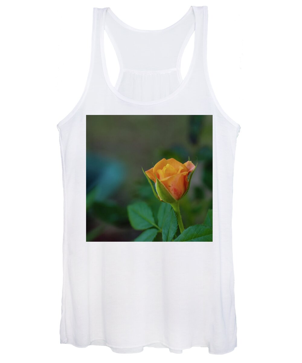 Rose Women's Tank Top featuring the photograph Peach Rose 2 by C Winslow Shafer