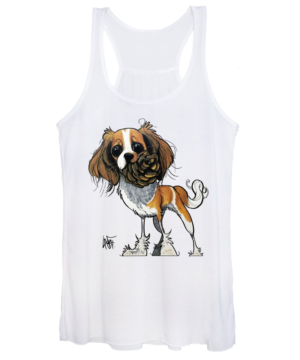 Peddle Women's Tank Top featuring the drawing Peddle GC1PET028 by Canine Caricatures By John LaFree