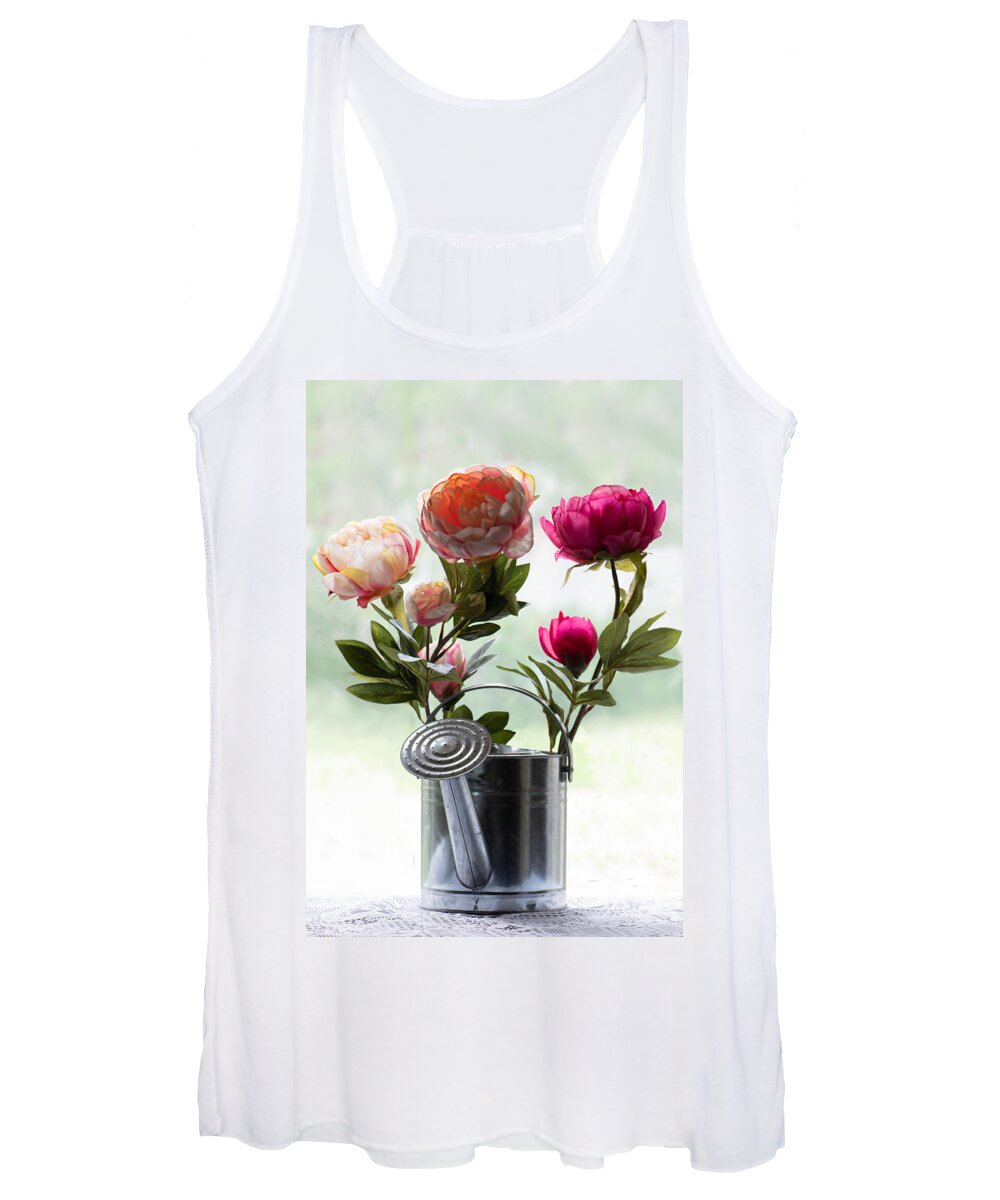 Peony Women's Tank Top featuring the photograph Perfect for a Moment by Maggie Terlecki