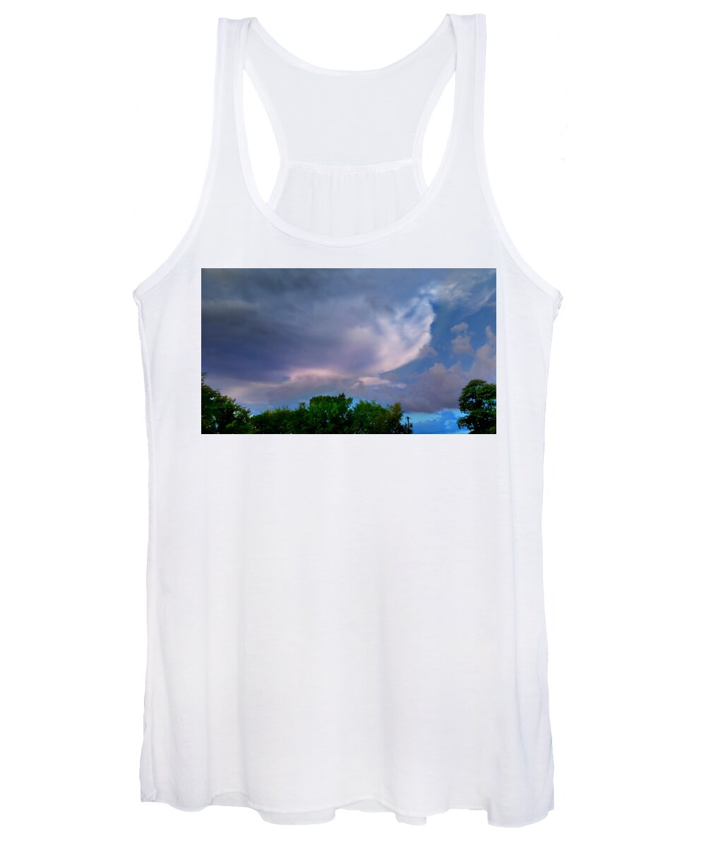 Weather Women's Tank Top featuring the photograph Perfectly Pink and Purple Sky by Ally White