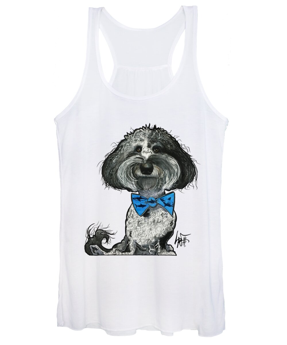 Pierce 4758 Women's Tank Top featuring the drawing Pierce 4758 by Canine Caricatures By John LaFree