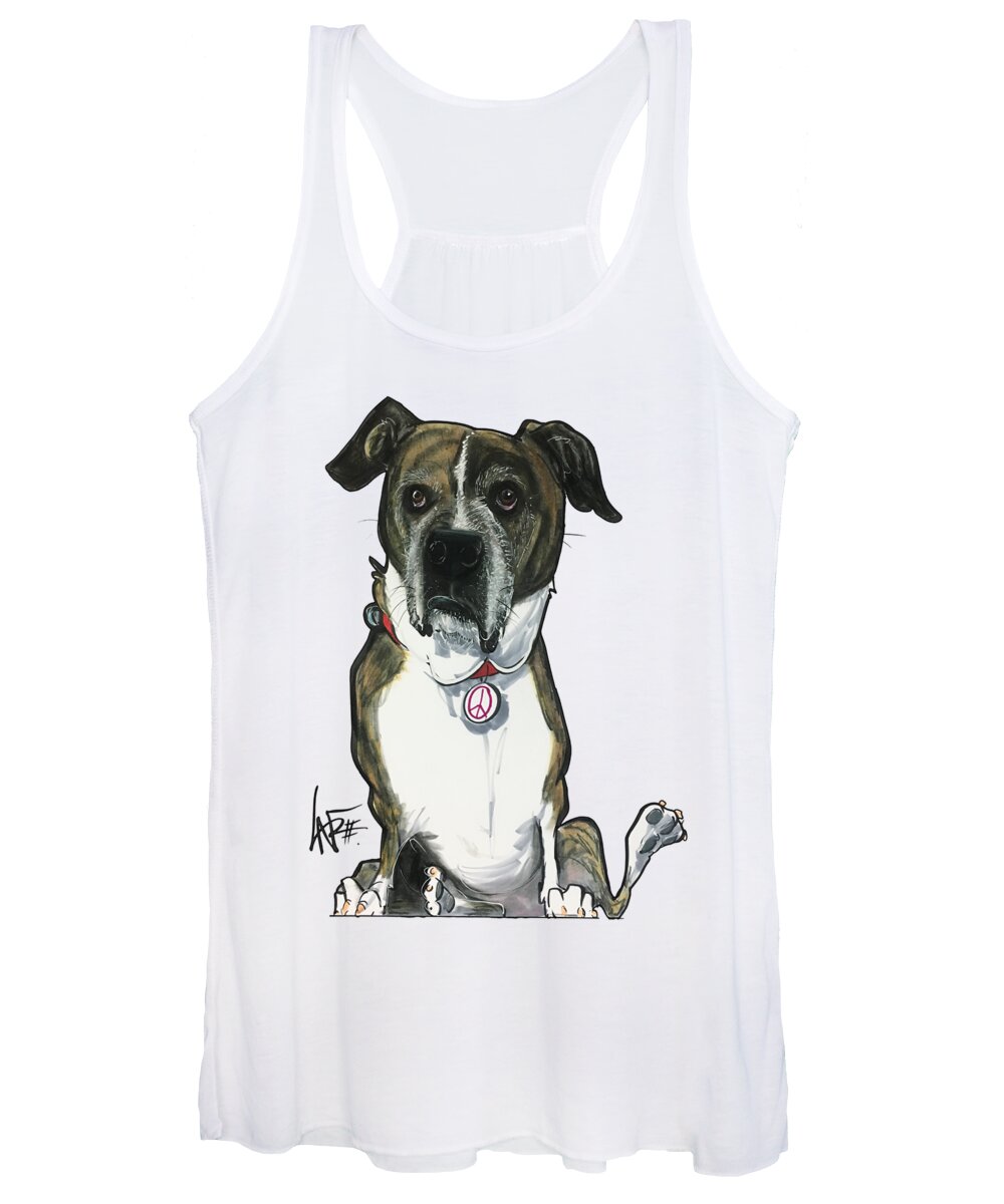 Plummer Women's Tank Top featuring the drawing Plummer 4804 by Canine Caricatures By John LaFree
