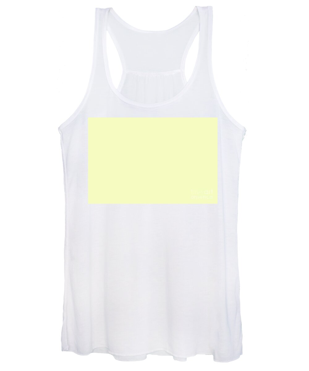 Yellow Women's Tank Top featuring the digital art Pratt and Lambert 2019 Yellow Quarts 14-3 Solid Color by PIPA Fine Art - Simply Solid