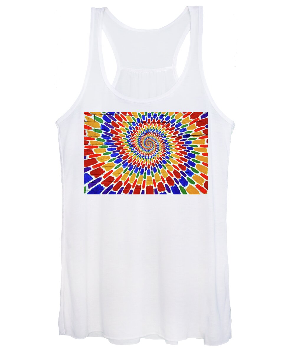 Psychedelic Women's Tank Top featuring the photograph Psychedelic Swirl by Debbie Oppermann