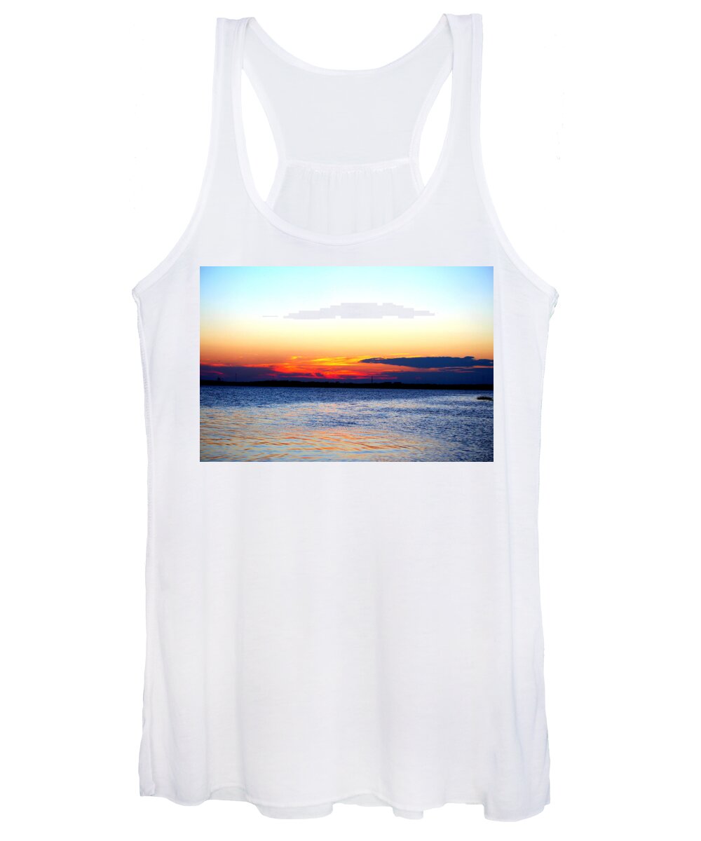 Radiant Women's Tank Top featuring the photograph Radiant Sunset by Cynthia Guinn