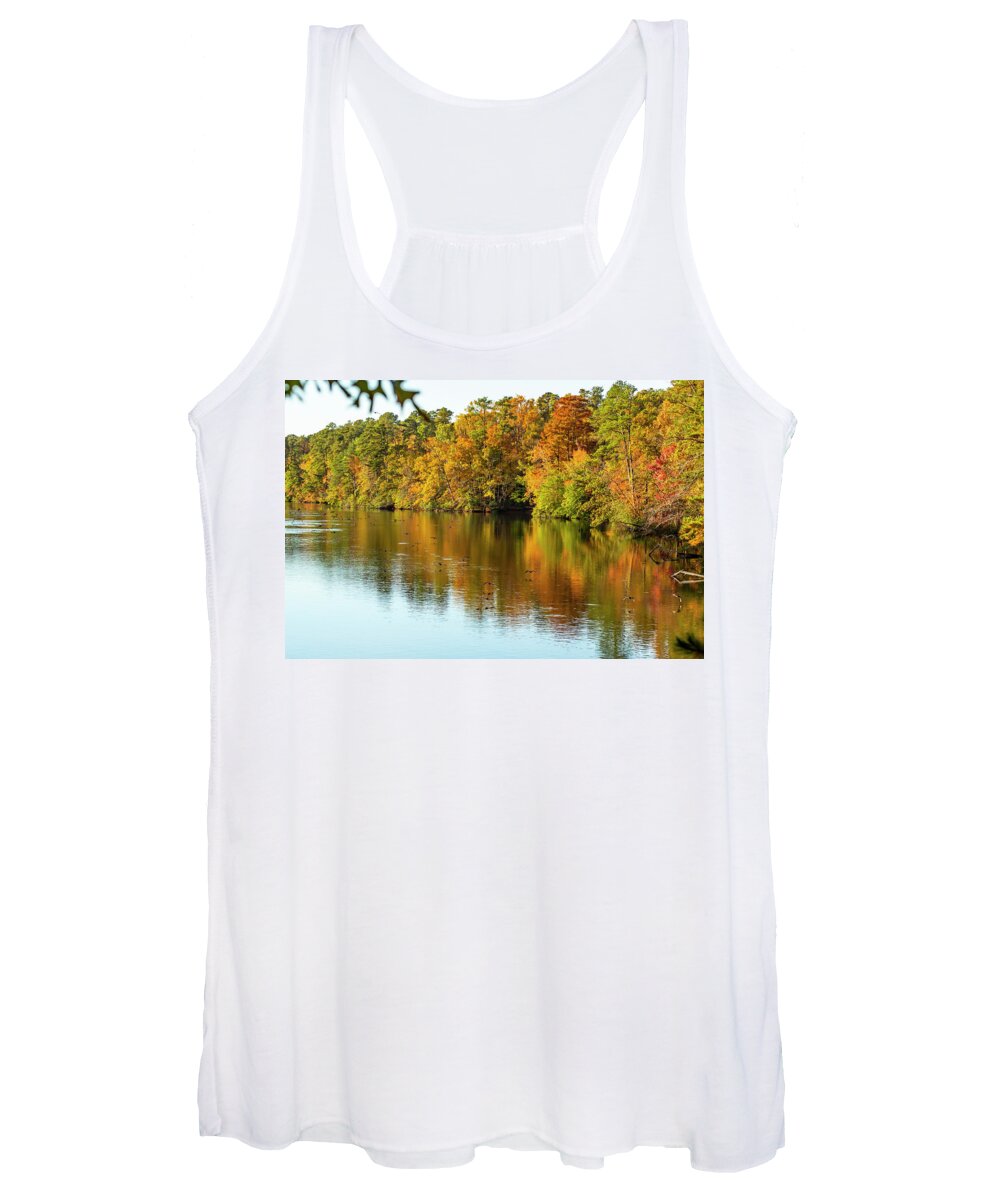 Reflection Women's Tank Top featuring the photograph Reflections of Fall by Donna Twiford