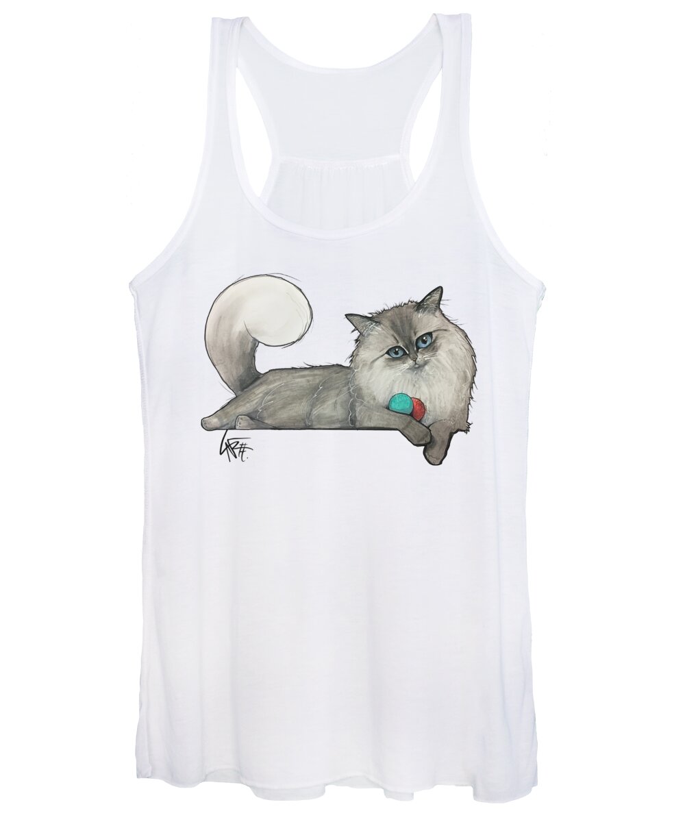 Rose Women's Tank Top featuring the drawing Rose GC1PET030 by Canine Caricatures By John LaFree