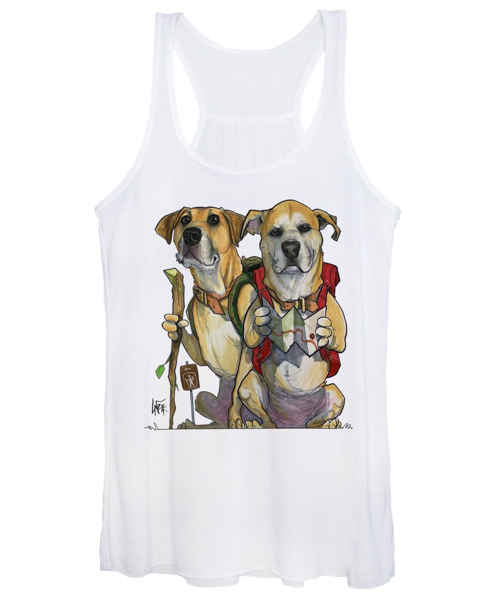 Salter Women's Tank Top featuring the drawing Salter 5236 by Canine Caricatures By John LaFree