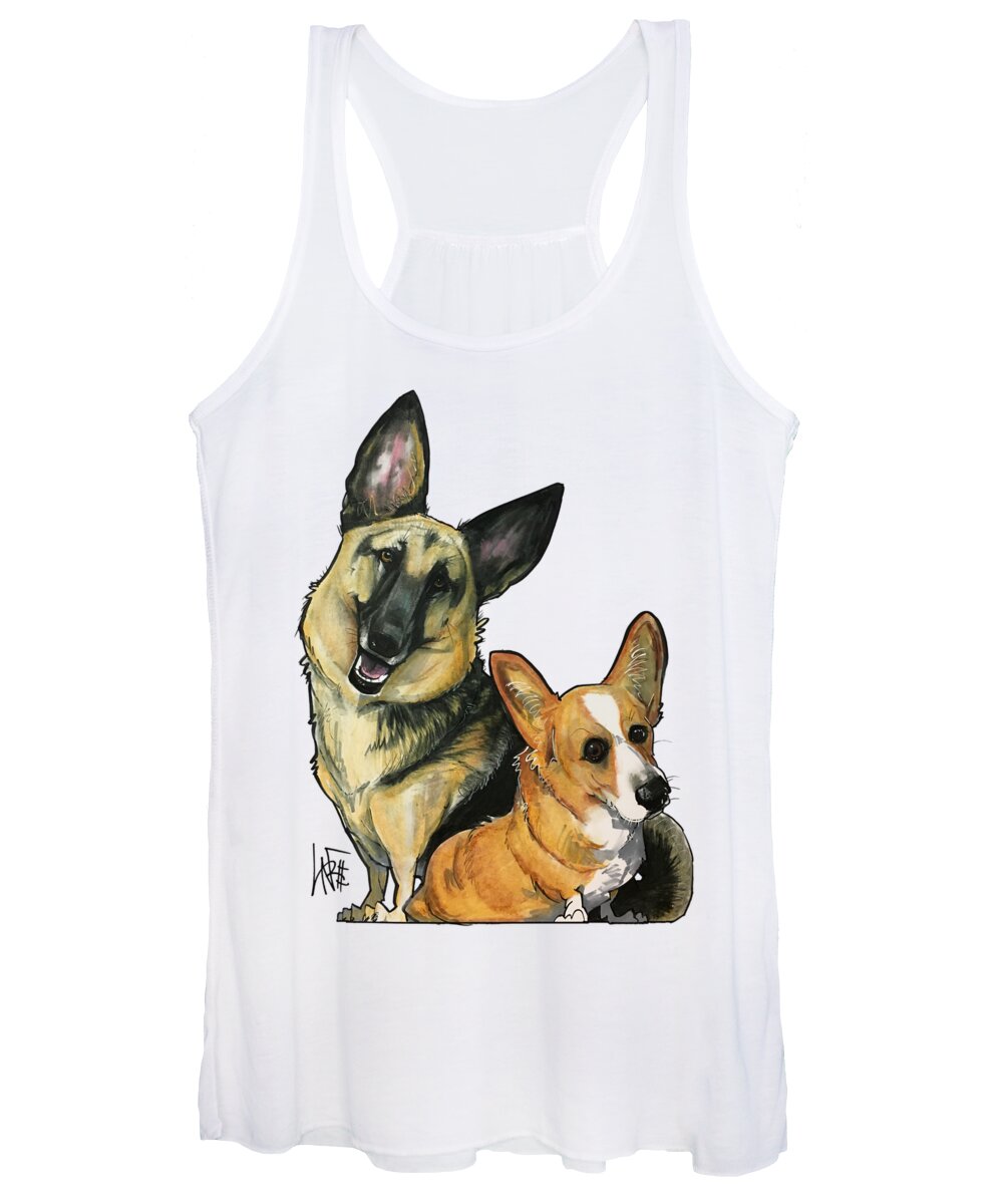 Scarpa 4494 Women's Tank Top featuring the drawing Scarpa 4494 by Canine Caricatures By John LaFree
