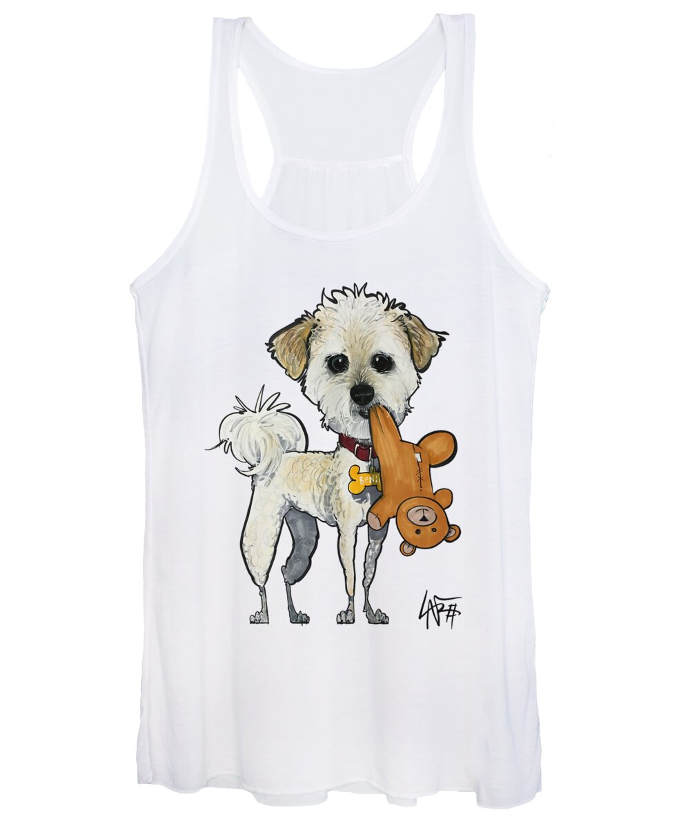 Schippani 4466 Women's Tank Top featuring the drawing Schippani 4466 by Canine Caricatures By John LaFree
