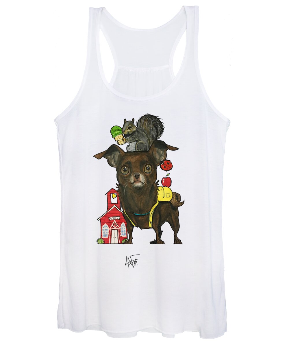 Schwipps 4606 Women's Tank Top featuring the drawing Schwipps 4606 by Canine Caricatures By John LaFree