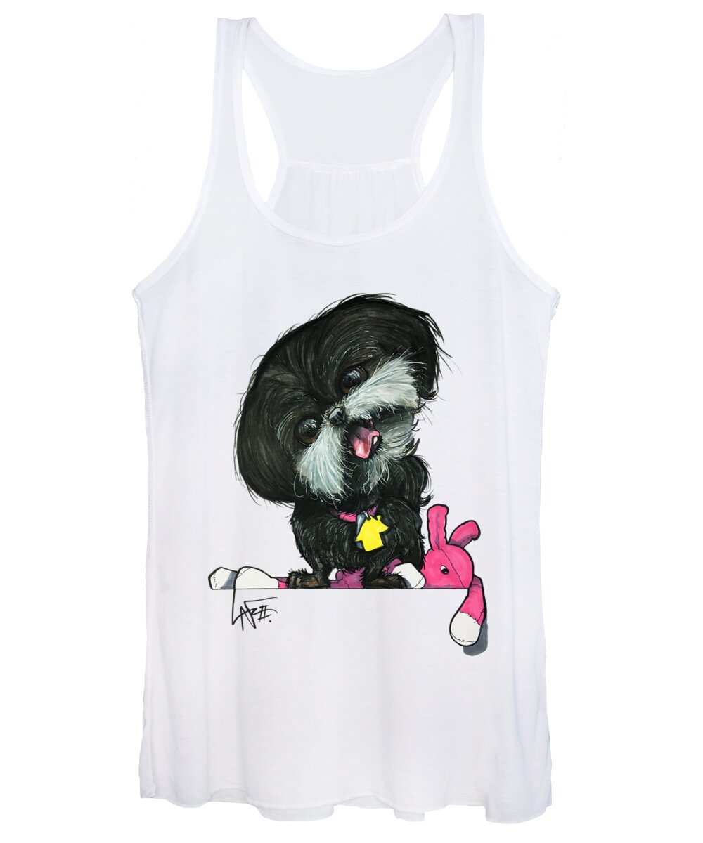 Sharp 4744 Women's Tank Top featuring the drawing Sharp 4744 by Canine Caricatures By John LaFree