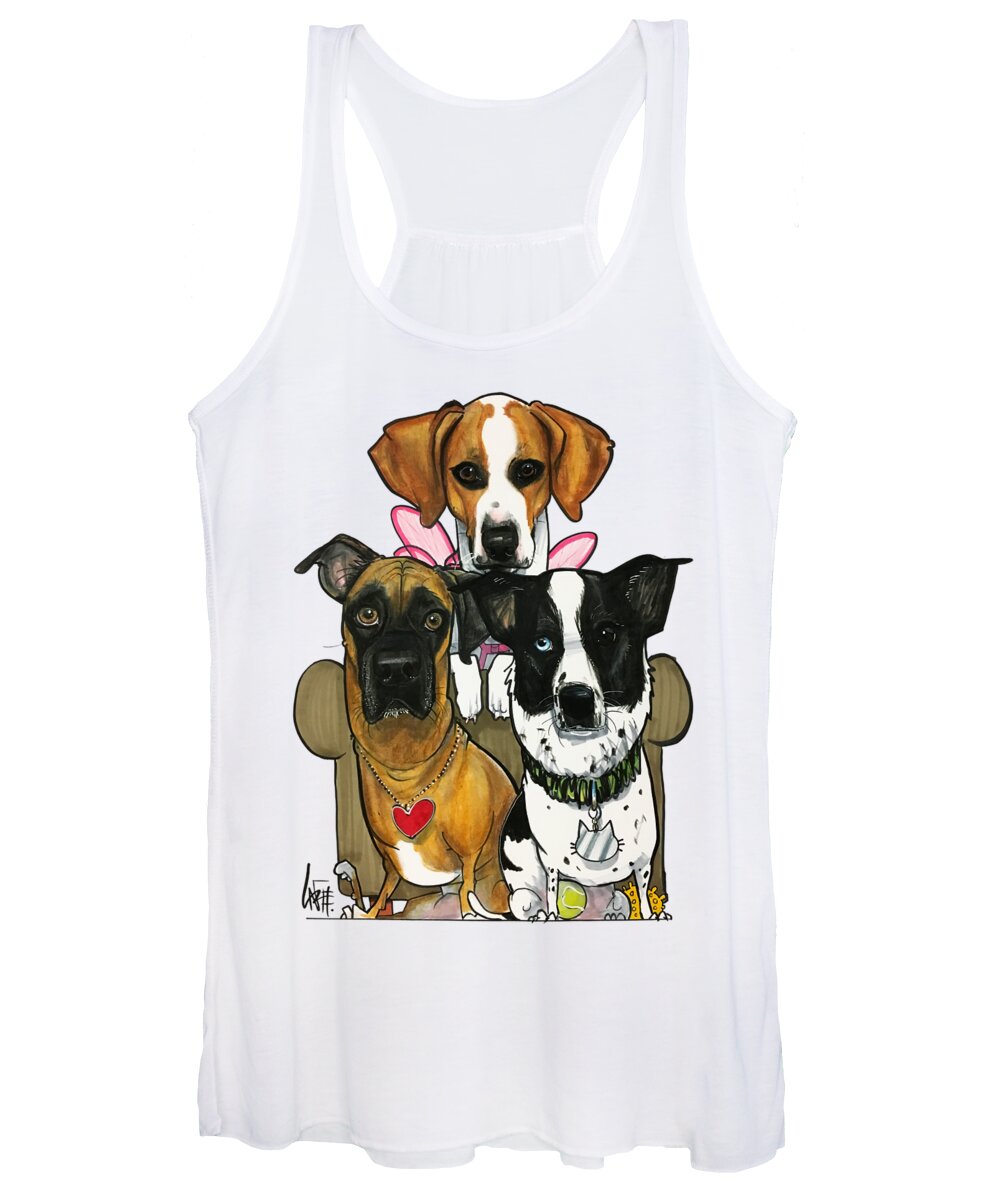 Sherrill 4440 Women's Tank Top featuring the drawing Sherrill 4440 by Canine Caricatures By John LaFree