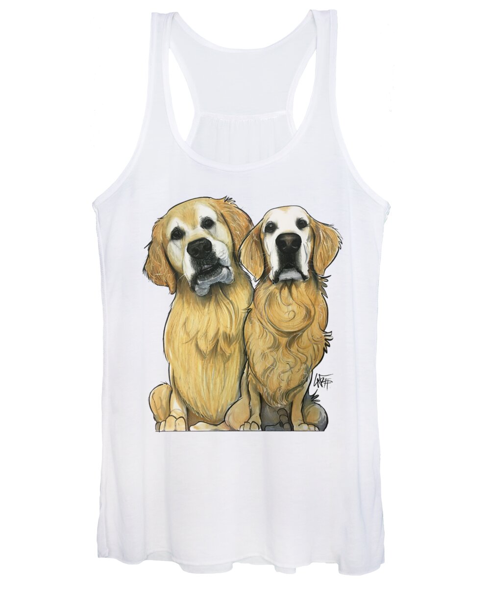 Skinner Women's Tank Top featuring the drawing Skinner 5201 by Canine Caricatures By John LaFree