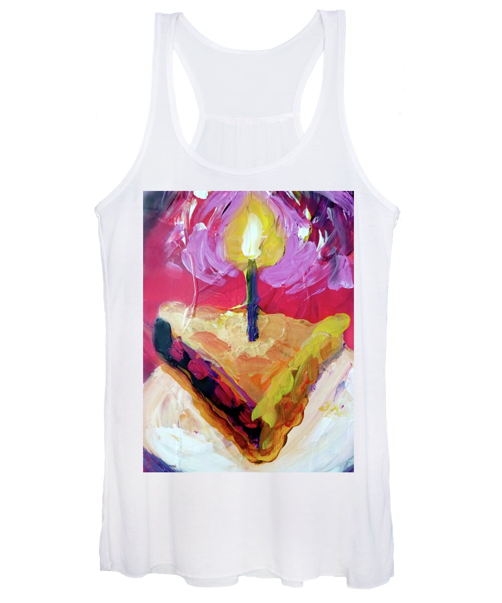 Pie Women's Tank Top featuring the painting Slice of Pie by Tilly Strauss