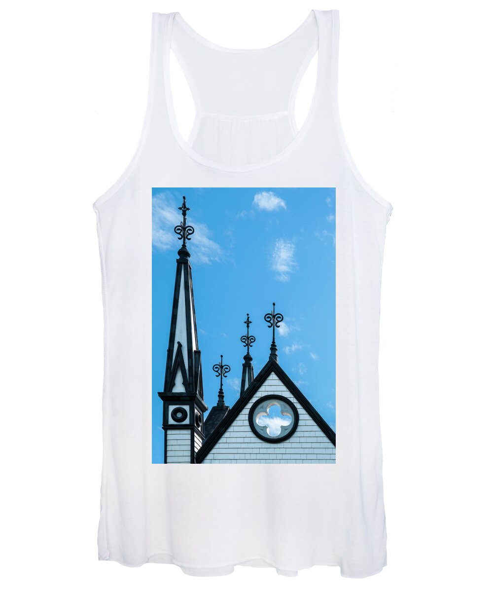 Church Women's Tank Top featuring the photograph St John's Anglican Spires by Ginger Stein