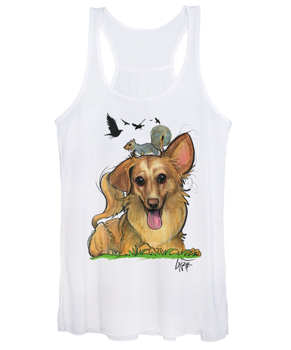 Stabile 4754 Women's Tank Top featuring the drawing Stabile 4754 by Canine Caricatures By John LaFree