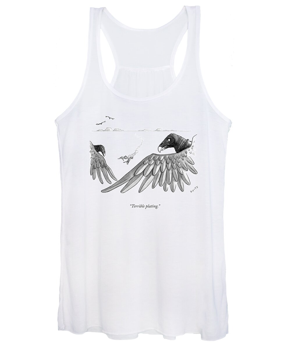 terrible Plating. Women's Tank Top featuring the drawing Terrible Plating by Julia Suits