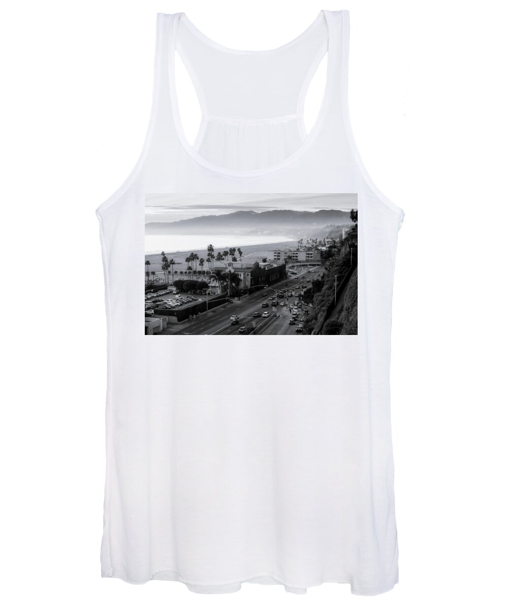Santa Monica Bay Women's Tank Top featuring the photograph The Evening Drive Home by Gene Parks