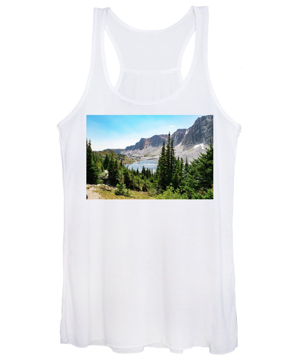 Mountain Women's Tank Top featuring the photograph The Lakes of Medicine Bow Peak by Nicole Lloyd