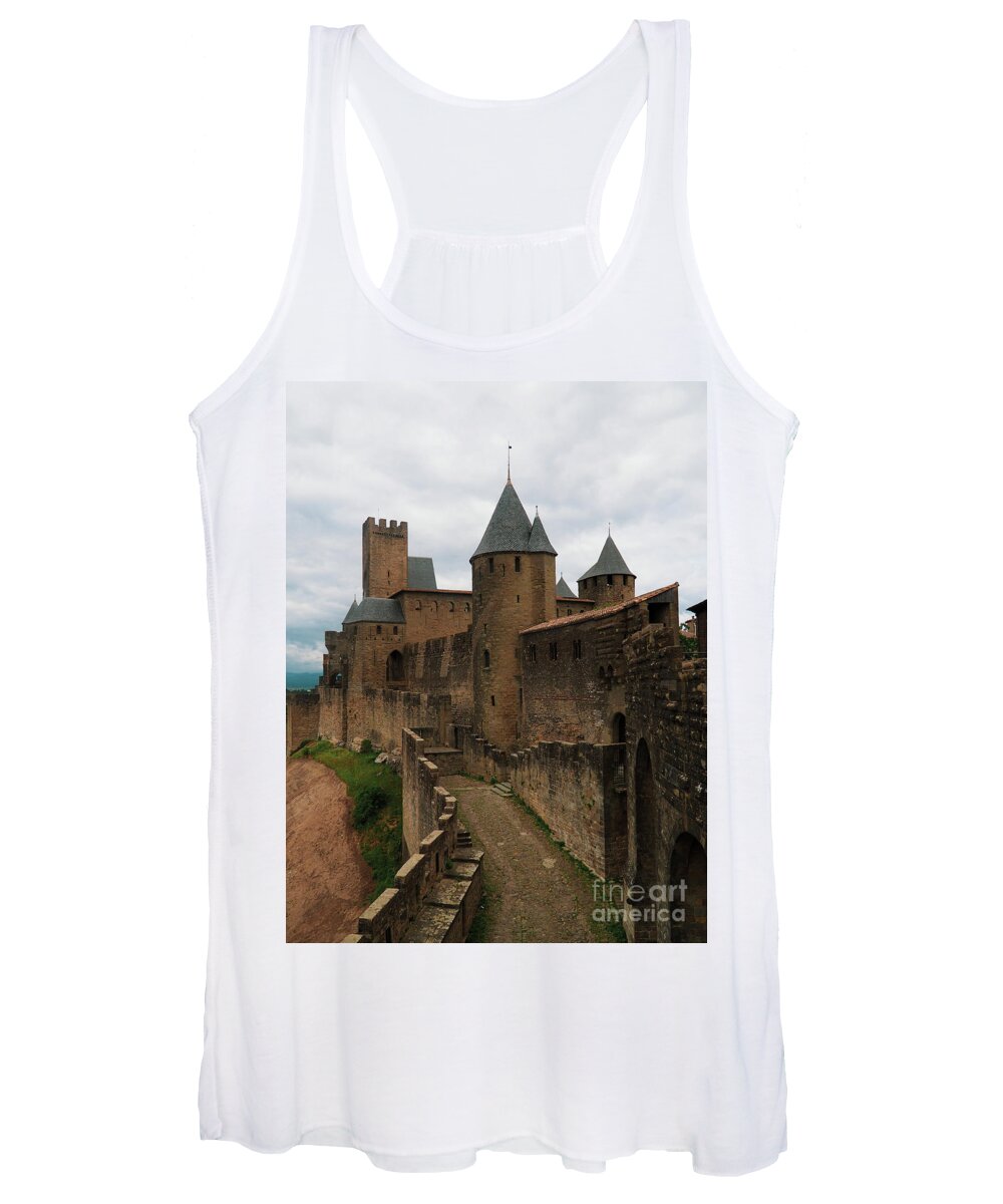 Ramparts Women's Tank Top featuring the photograph The Ramparts of Carcassonne by Mary Capriole