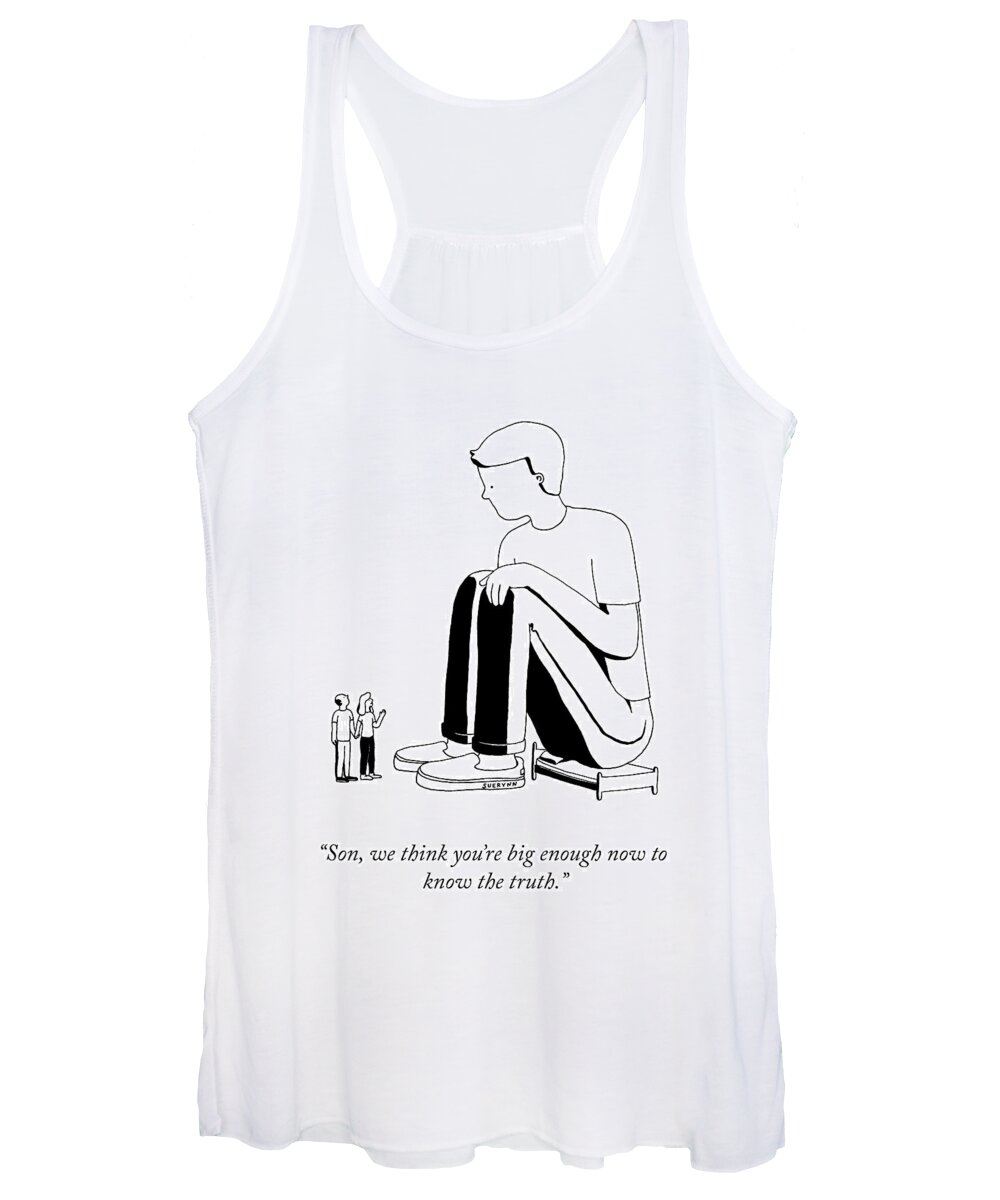 son Women's Tank Top featuring the drawing The Truth by Suerynn Lee