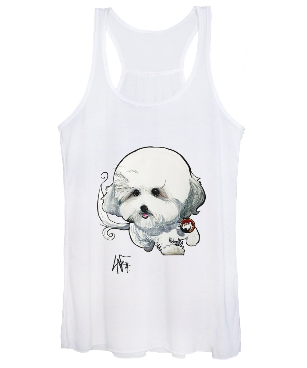 Tomlinson Women's Tank Top featuring the drawing Tomlinson 4345 by Canine Caricatures By John LaFree